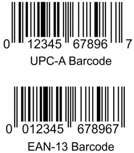 perbandingan barcode UPC-A dan EAN-13