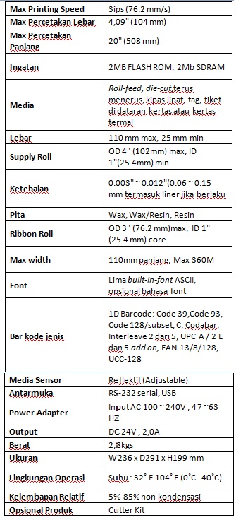 Printer barcode argox cp 2140 murah