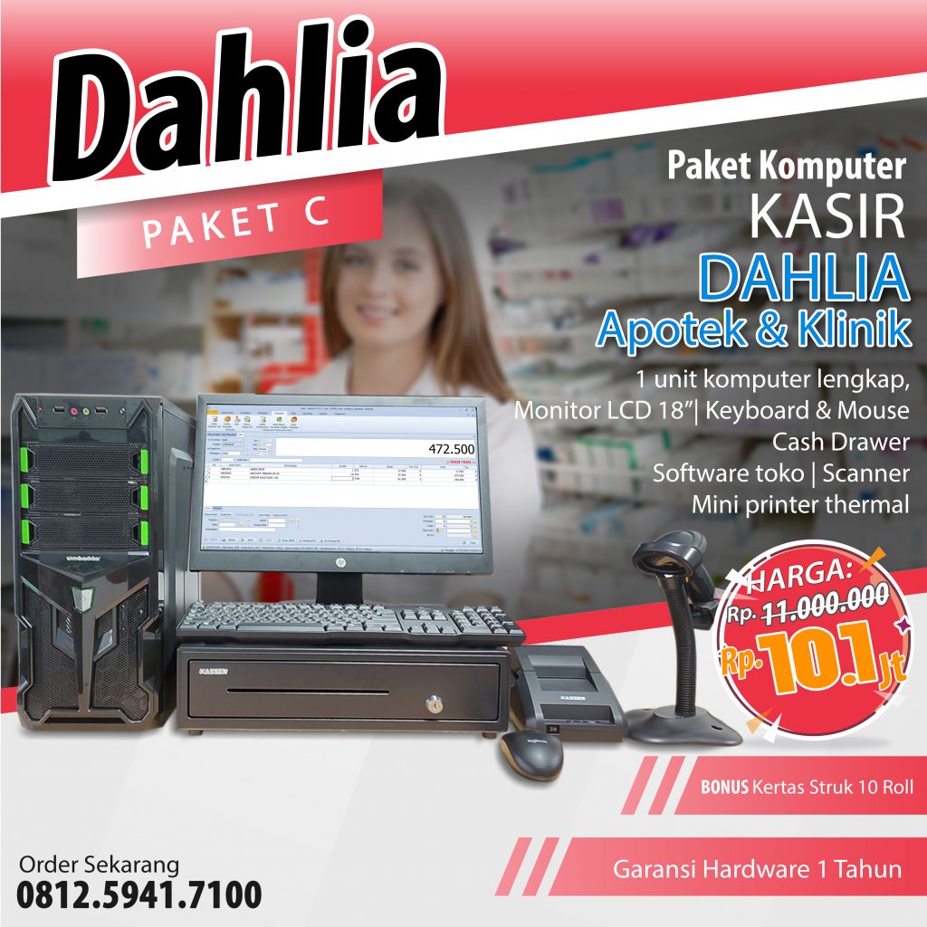 Mesin Kasir Dahlia Series C Apotek dan Klinik