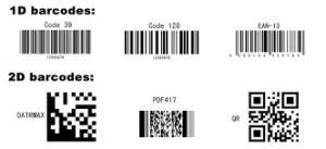 contoh barcode scanner 1D dan 2D